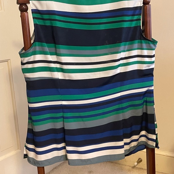 Green sweater with striped top. - Picture 4 of 5